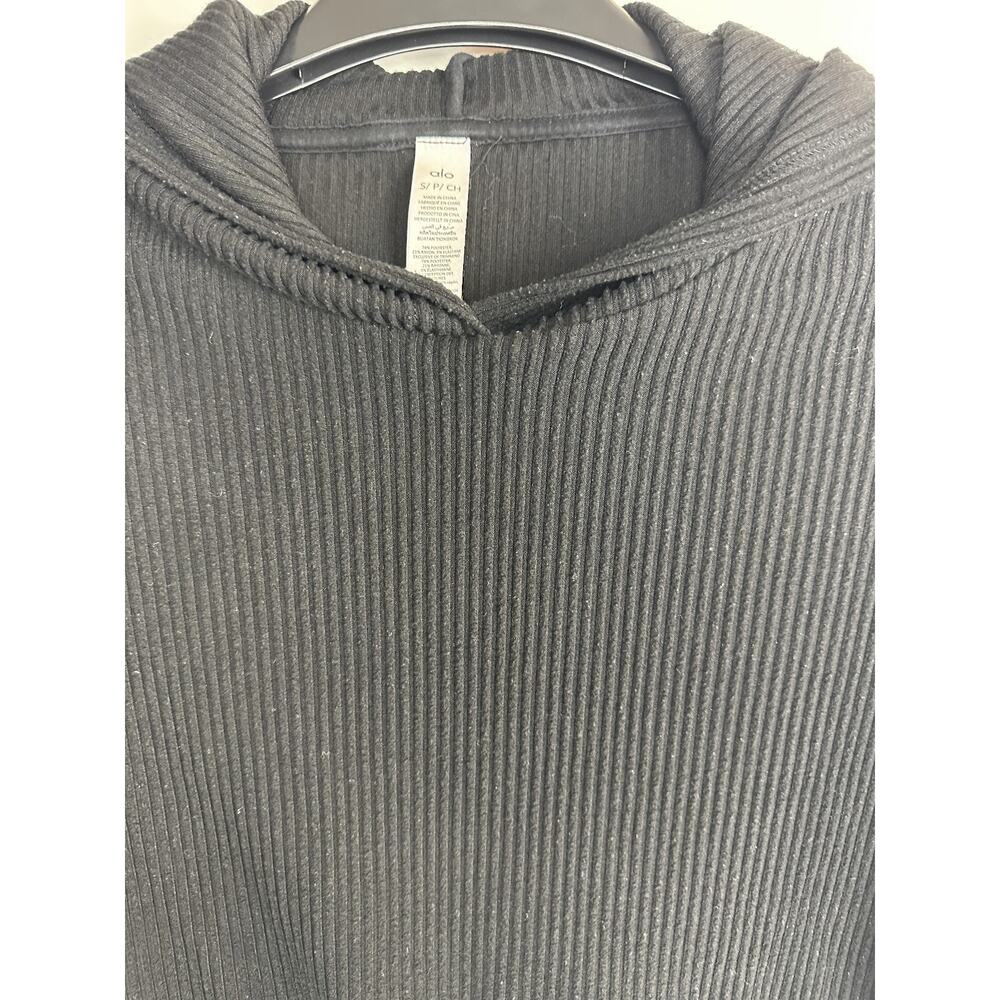 Alo Yoga Muse Ribbed 2 Piece Set Crop Hoodie Jogger Sweatpants Small *Read/Flaw - Picture 9 of 16